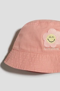 Bucket Hat with Printed Motif