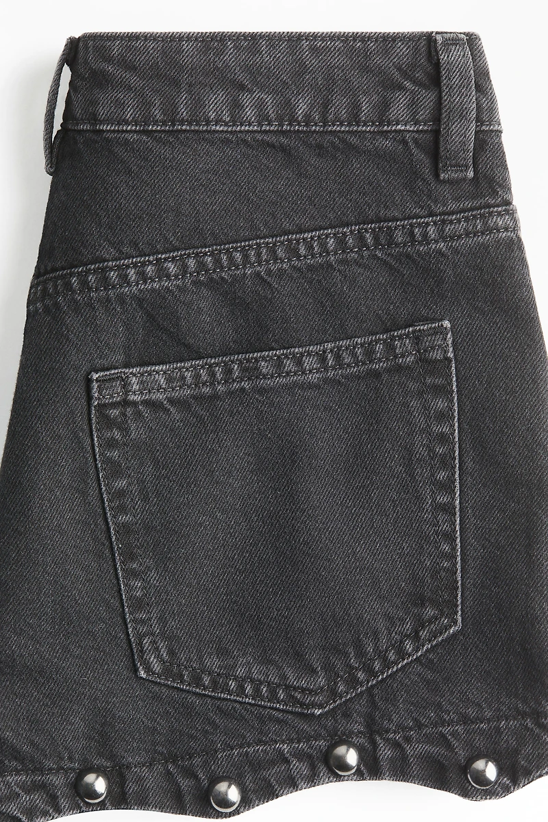 Studded Denim Shorts