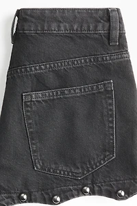 Studded Denim Shorts