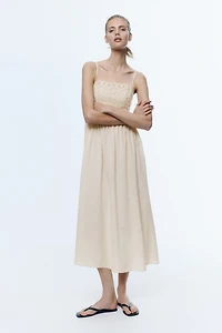 Robe à bretelles fines en coton