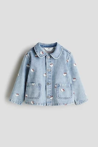 Printed Cotton Denim Jacket