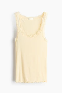 Lace-Trimmed Viscose-Blend Tank Top
