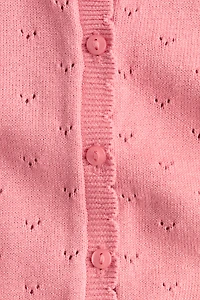 Cotton Pointelle Cardigan