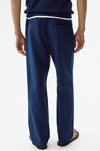 Regular-Fit Linen-Blend Pants