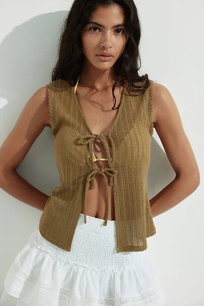 Knit Tie-Front Top