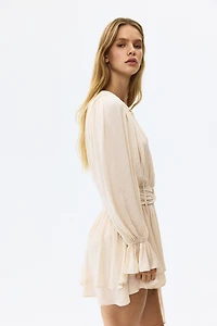 Knot-Detail Draped Dress
