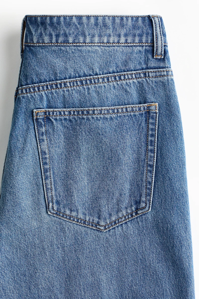 Straight High Waist Scarf-Detail Jeans