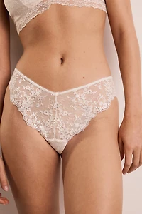 Culotte Tanga brodée