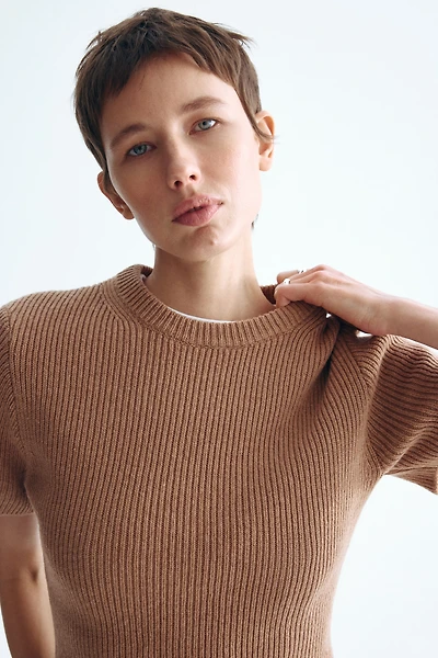 T-shirt en laine mélangée