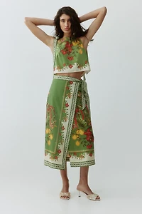 Jupe portefeuille midi