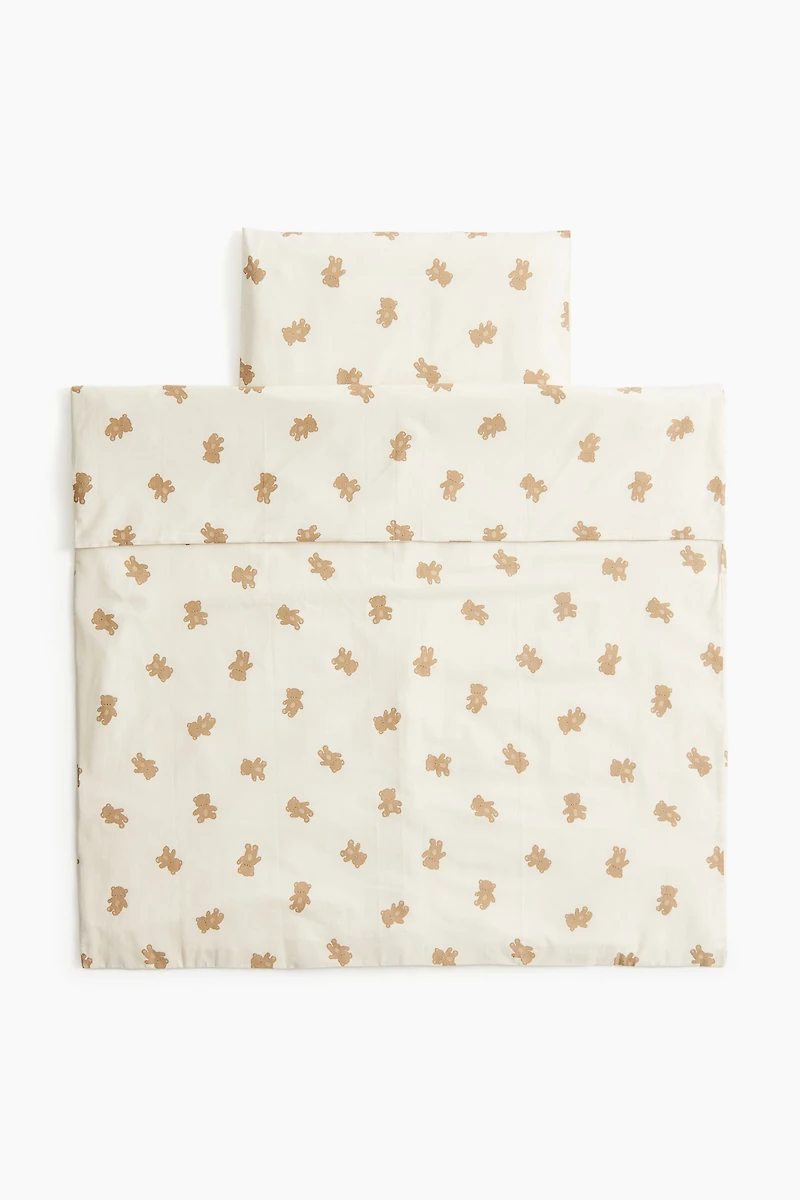 Cotton Crib Duvet Cover Set