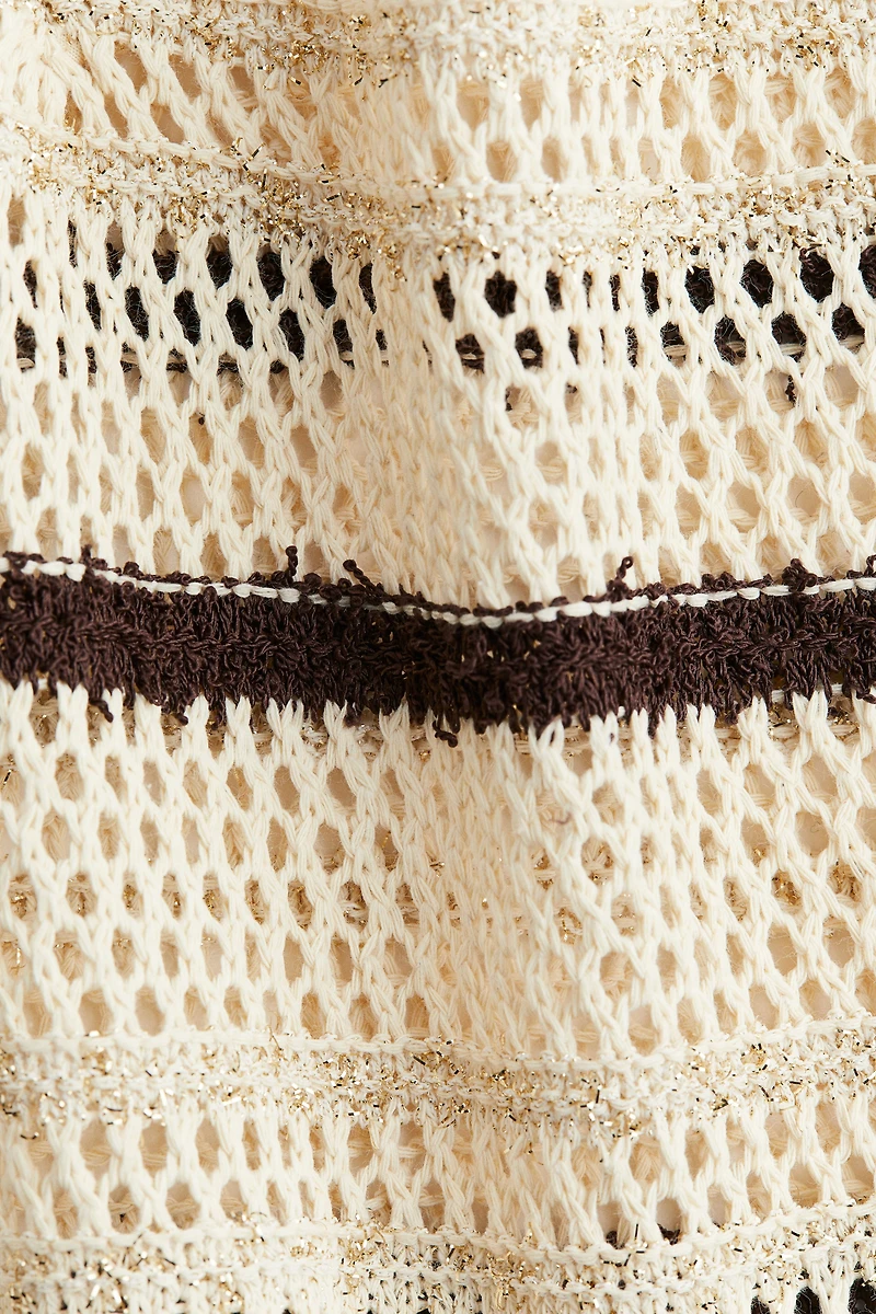 Shimmery Open-Knit Top
