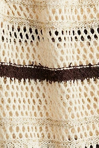 Shimmery Open-Knit Top