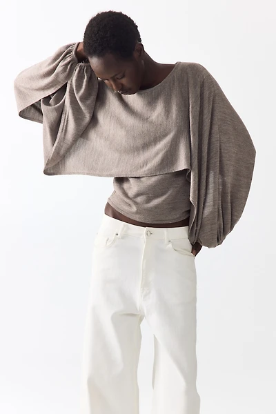 Layered Fine-Knit Top