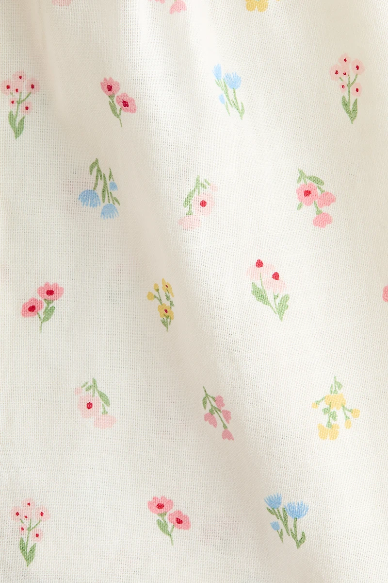 Ruffle-trimmed Cotton Dress