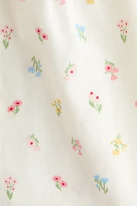 Ruffle-trimmed Cotton Dress