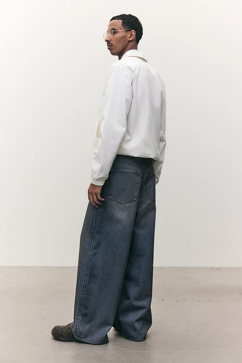 Jean large à taille haute
