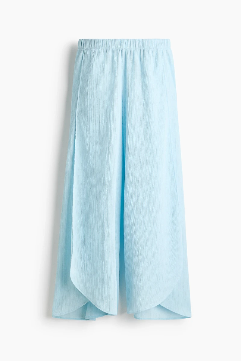 Wide Wrap-Detail Pants