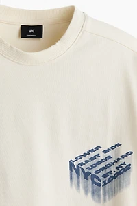 Oversized Printed Jersey Shirt