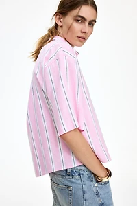 Chemise ample en lin mélangé