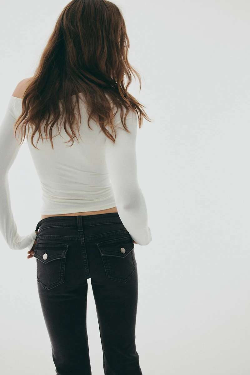 Jean évasé taille basse