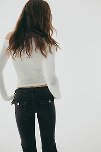 Jean évasé taille basse