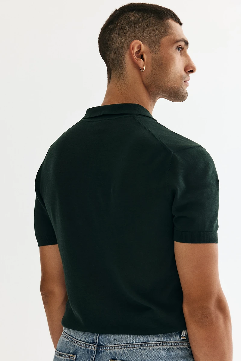 Regular-Fit V-Neck Polo Shirt