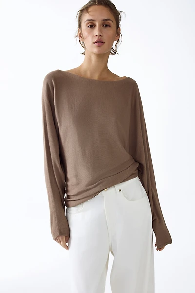 Boat-Neck Sweater