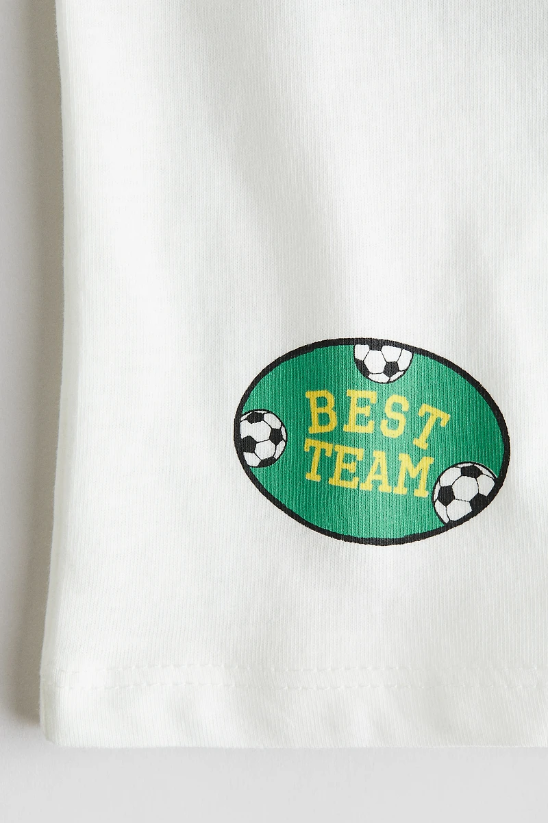 T-shirt en coton imprimé