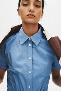 Short-Sleeved Shirt Dress