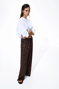 Pantalon large avec taille élastique