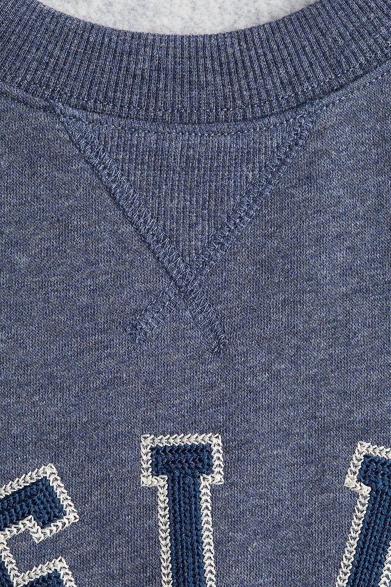 Sweatshirt with Text Motif