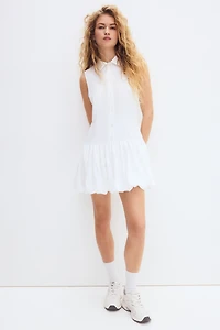Bubble-Hem Shirt Dress