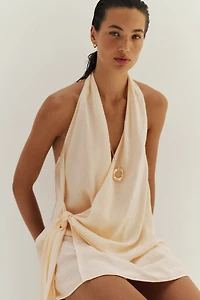 Robe de plage croisée avec dos nu