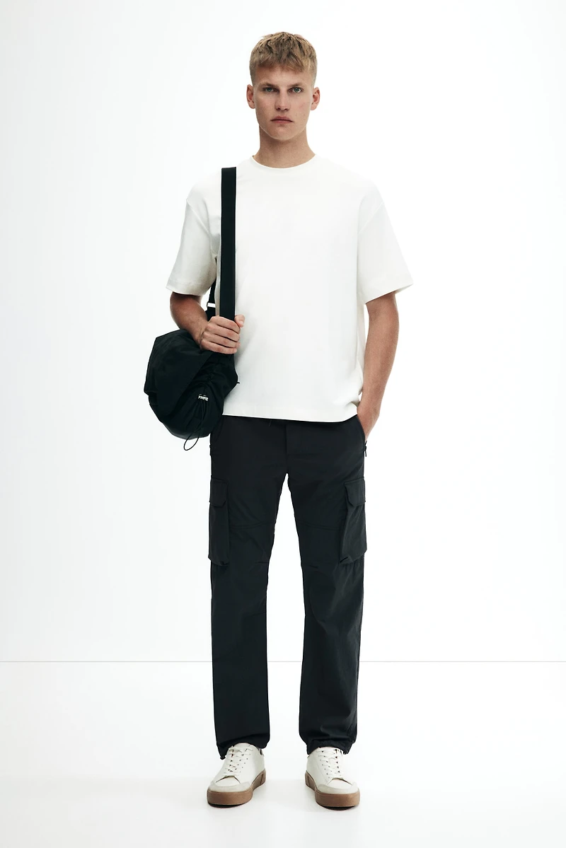 Regular-Fit Nylon Cargo Pants
