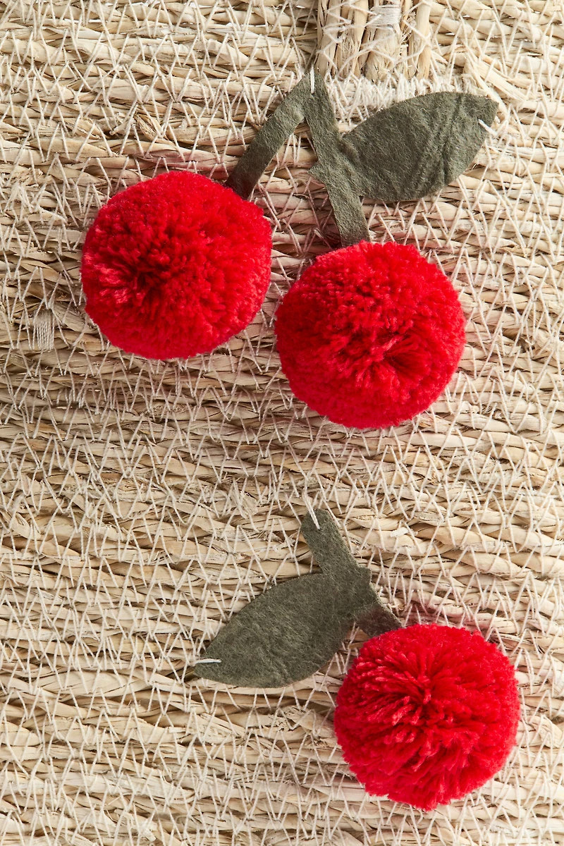 Pompom Seagrass Storage Basket