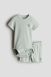 2-piece Ribbed Cotton Set