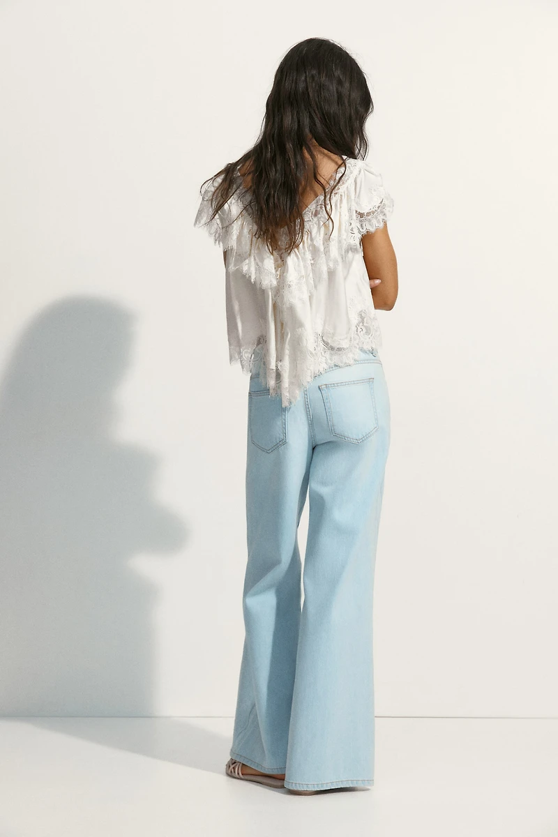 Wide-Leg High-Waist Jeans