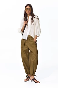 Balloon-Sleeved Blouse