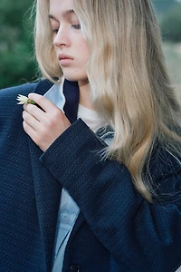 Textured-Weave Blazer