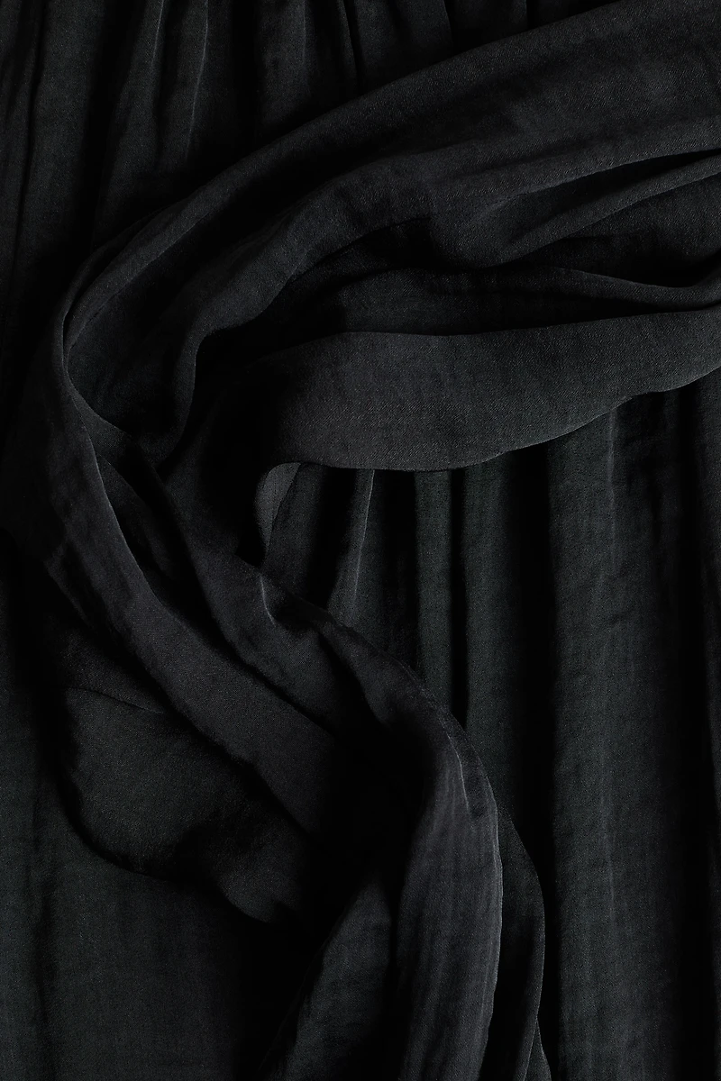 Draped-Panel Balloon-Leg Pants