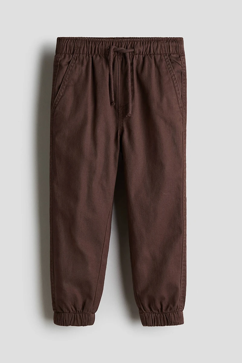 Pantalon de jogging en sergé à doublure jersey