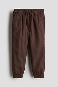 Pantalon de jogging en sergé à doublure jersey