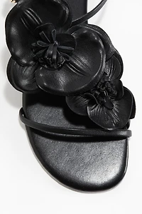 Appliquéd Strappy Sandals