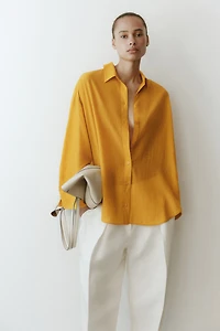 Chemise grande taille froissée