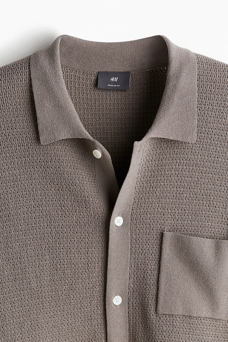Chemise Coupe Classique en maille texturée