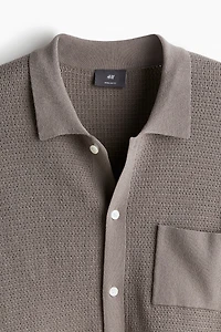 Chemise Coupe Classique en maille texturée
