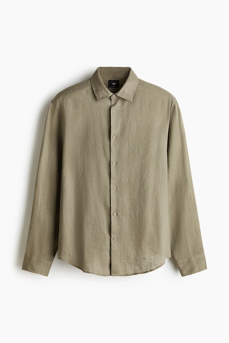 Slim Fit Linen Shirt