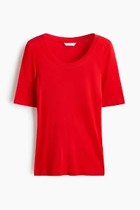 Scoop-Neck Pima Cotton T-Shirt