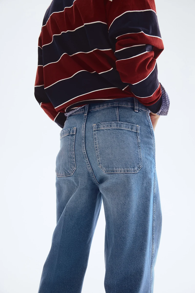 Jean large taille haute